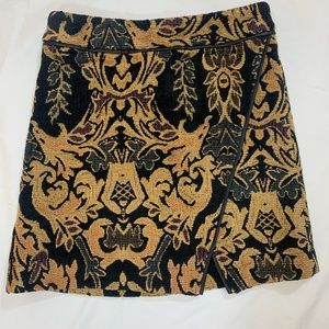 Free People Winter Warrior Brocade Mini Skirt sz 2